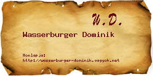 Wasserburger Dominik névjegykártya