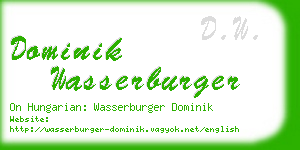 dominik wasserburger business card
